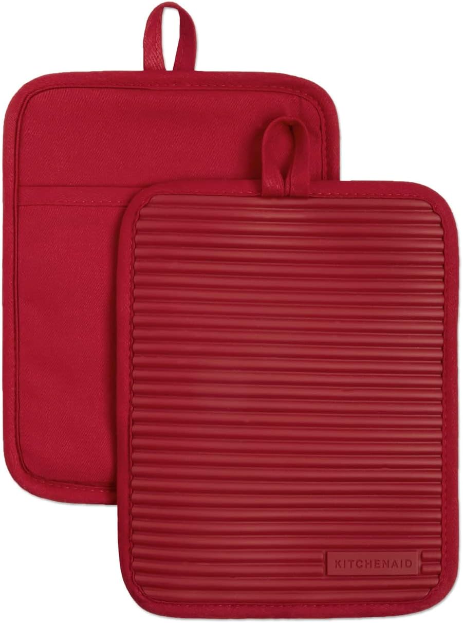 Ribbed Soft Silicone Pot Holder Set, Pot Holders, Oven Mitts, Silicone Pot Holders -2 Pcs Ribbed Soft Silicone Pot Holder Set, Pot Holders, Oven Mitts, Silicone Pot Holders -2 Pcs